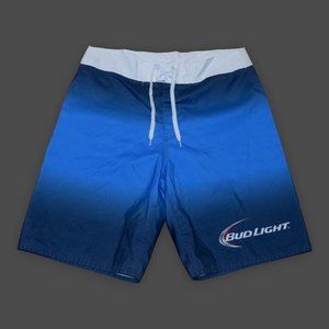 BUD LIGHT Men's Sz 34 BOARD SHORTS Swim Beach Shorts EXCELLENT CONDITION